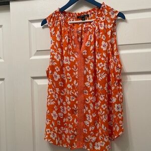 Zac & Rachel Orange Floral Sleeveless Camisole